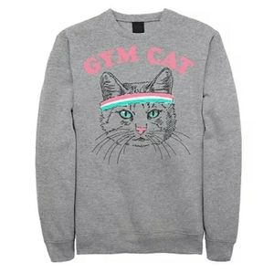Gym Cat Crewneck Sweater